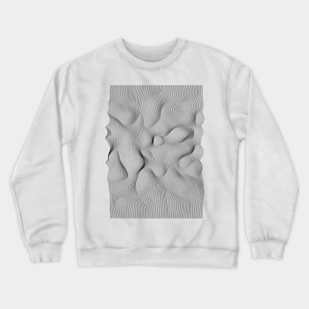 Abstract wave lines Crewneck Sweatshirt by Inch